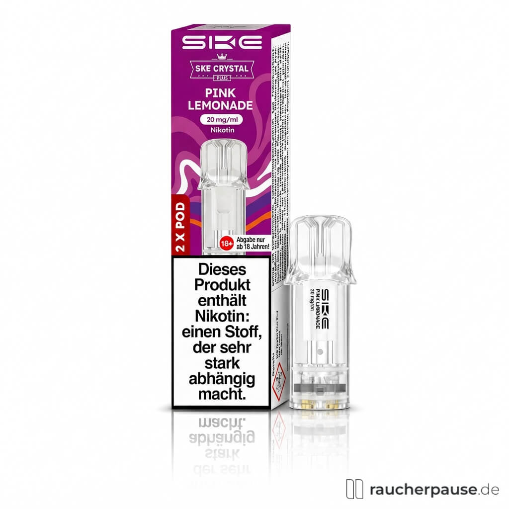 SKE Crystal Plus Pink Lemonade Prefilled Pods | 2 Stück | 20 mg/ml Nikotin