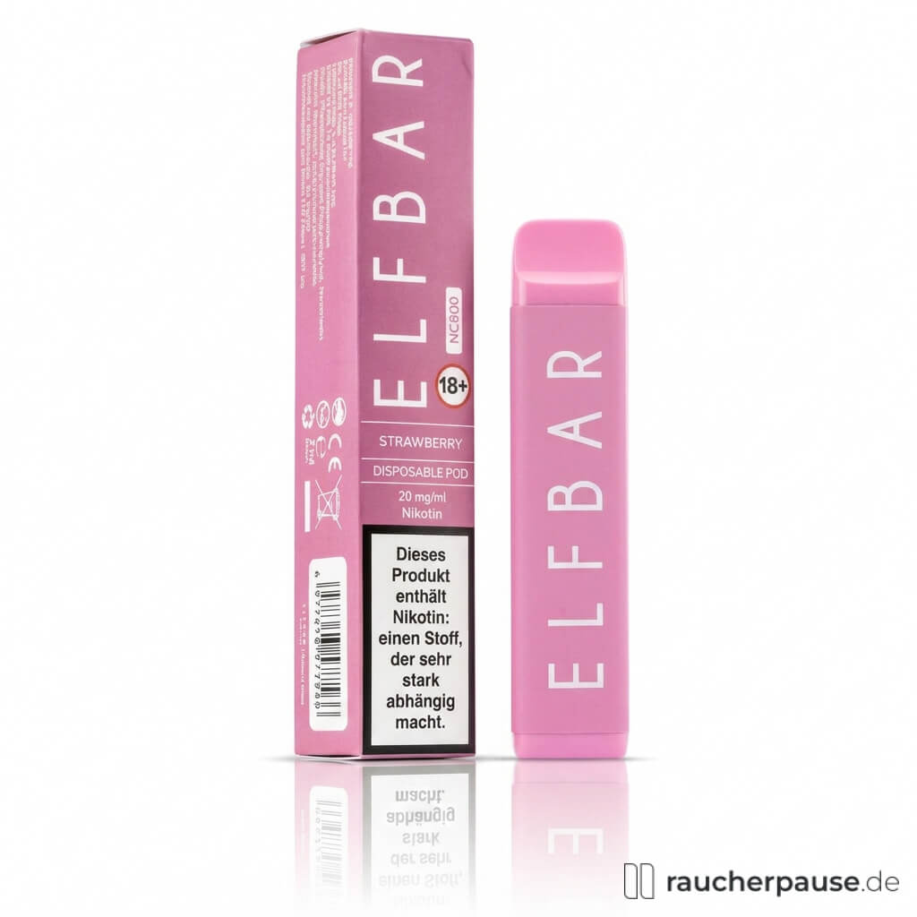 ELFBAR NC600 Strawberry | 20 mg/ml Nikotin | bis zu 600 Züge