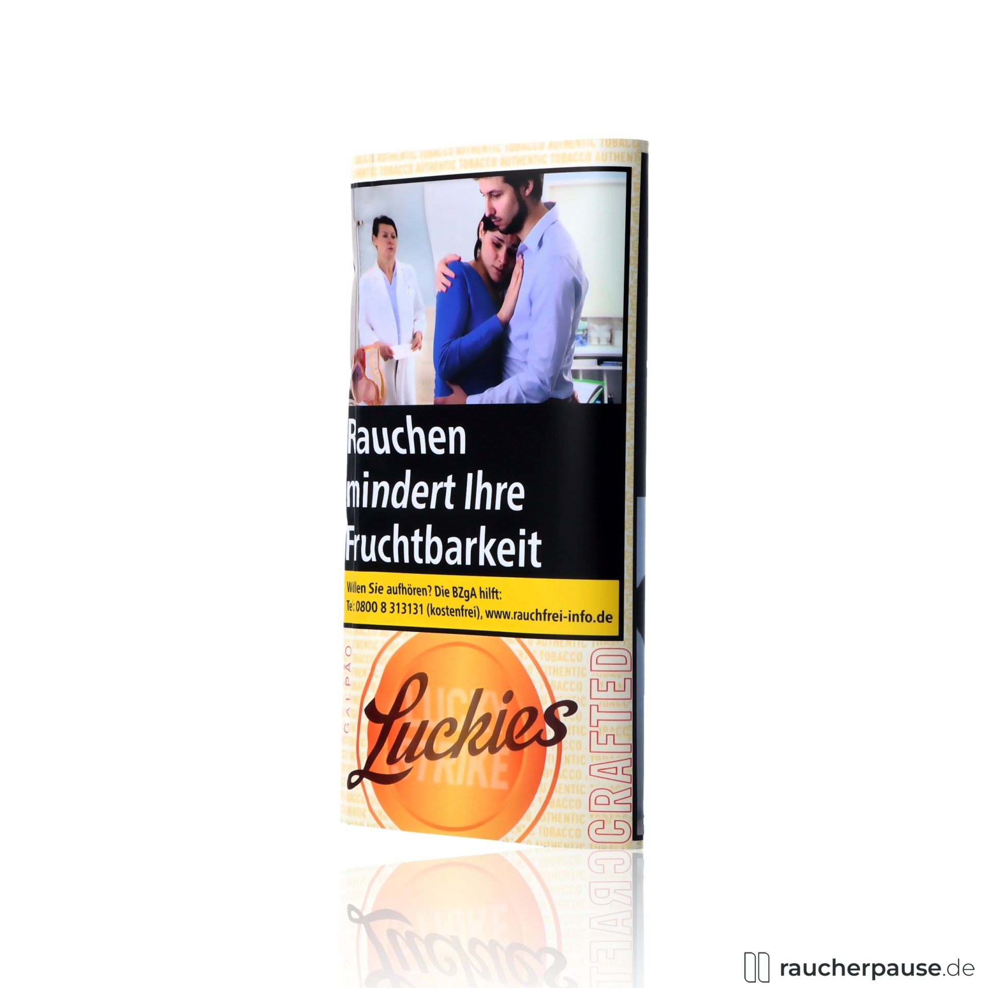 lucky strike crafted galpao tabak 30g pouch wuerzig ohne zusaetze , packshot vorderseite