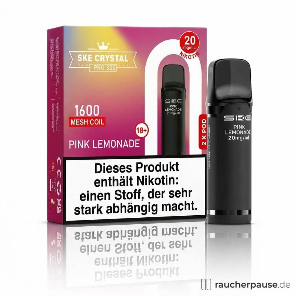 SKE Crystal 800 Pro Pink Lemonade Prefilled Pods | 2 Stück | 20 mg/ml Nikotin