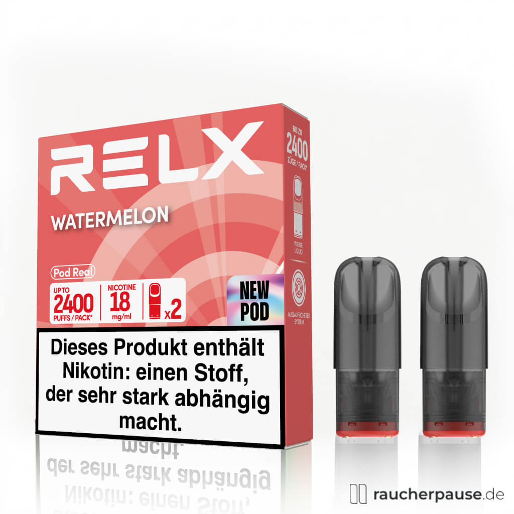 RELX Real Watermelon Prefilled Pods | 2 Stück | 18 mg/ml Nikotin