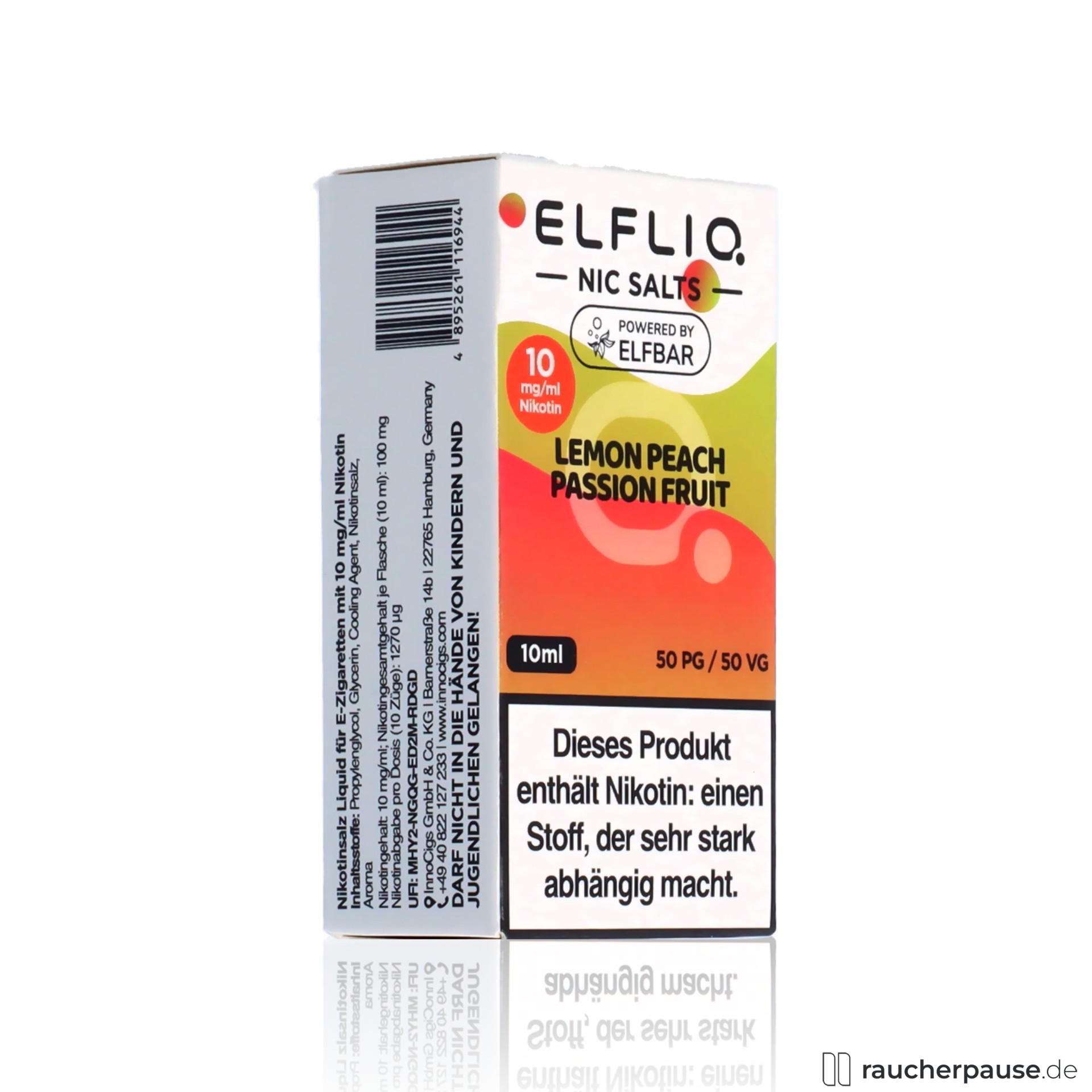 ELFBAR ELFLIQ Lemon Peach Passion Fruit | 10mg Nikotinsalz | Fruchtiges Liquid für E-Zigaretten