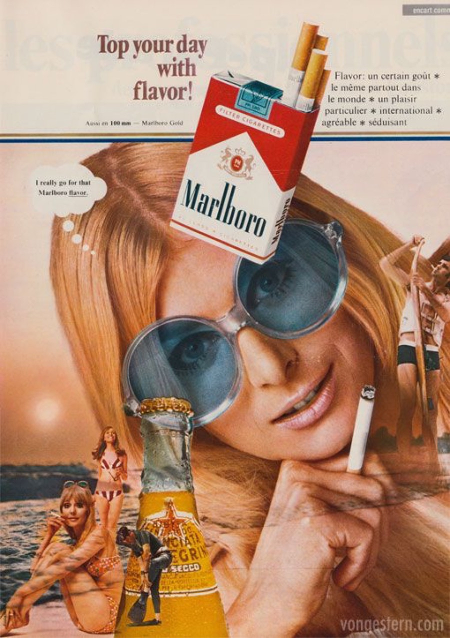 Alte Marlboro Vintage Werbung, Sommer Feeling