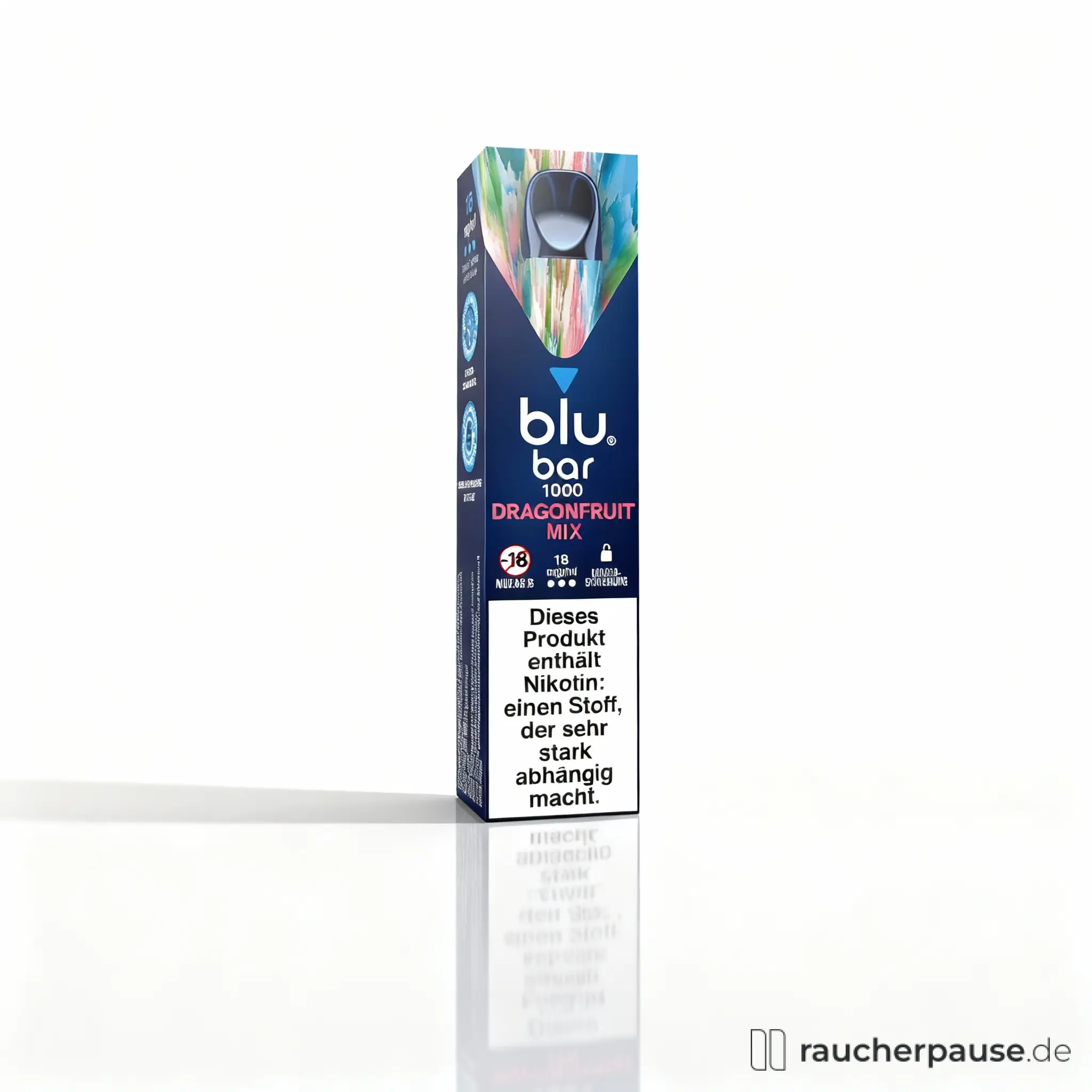 blu bar 1000 Einweg E-Zigarette Dragonfruit Punch | 18 mg Nikotin | Fruchtiger Genuss für unterwegs