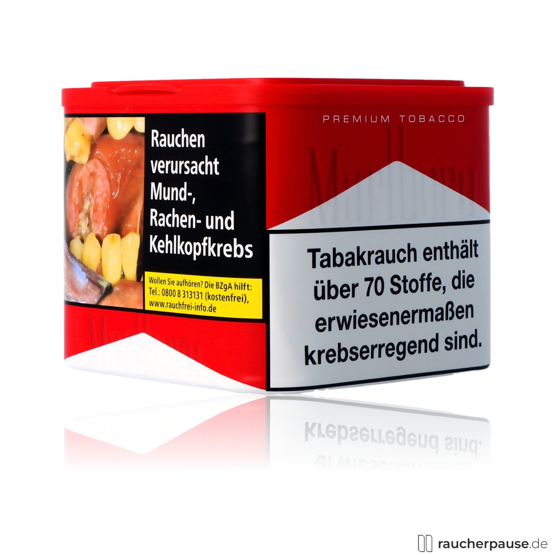 marlboro red feinschnitt 70g dose american blend wuerzig stark , packshot vorderseite