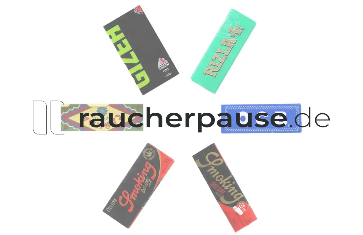 Verschiedenste Papes und Blättchen angeordnet auf einem weißen Hintergrund in einer Kreisform