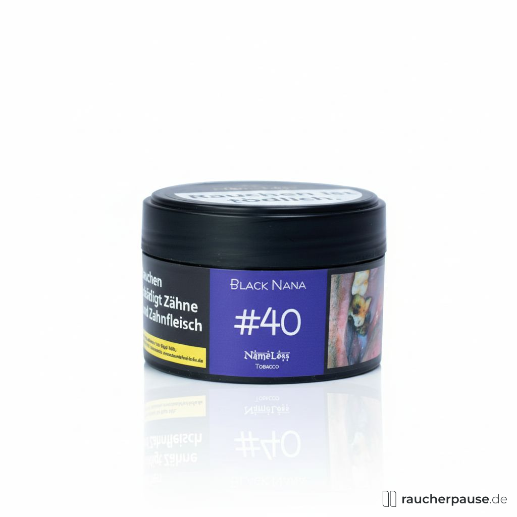 Nameless Black Nana Shisha Tabak 200g | Traube Minze Geschmack | Premium Virginia aus Deutschland