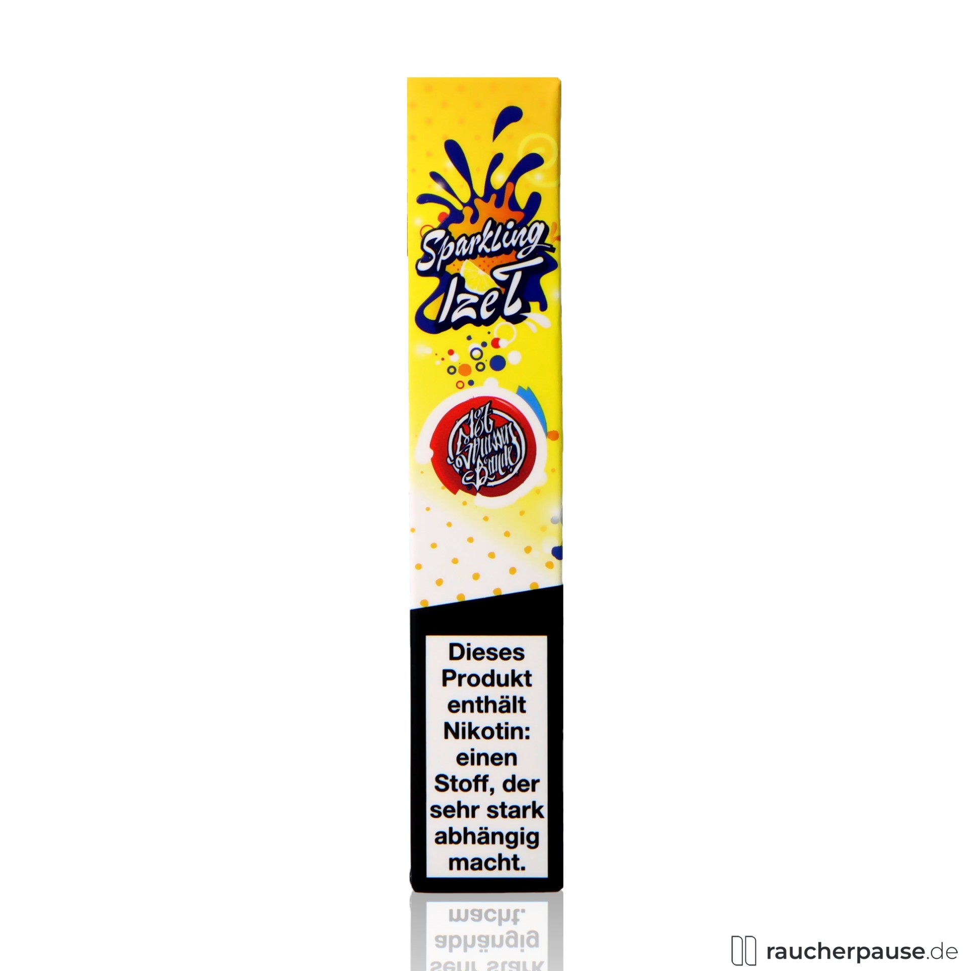 strassenbande einweg e zigarette sparkling izet ml nikotin zitrone eistee , packshot seitlich