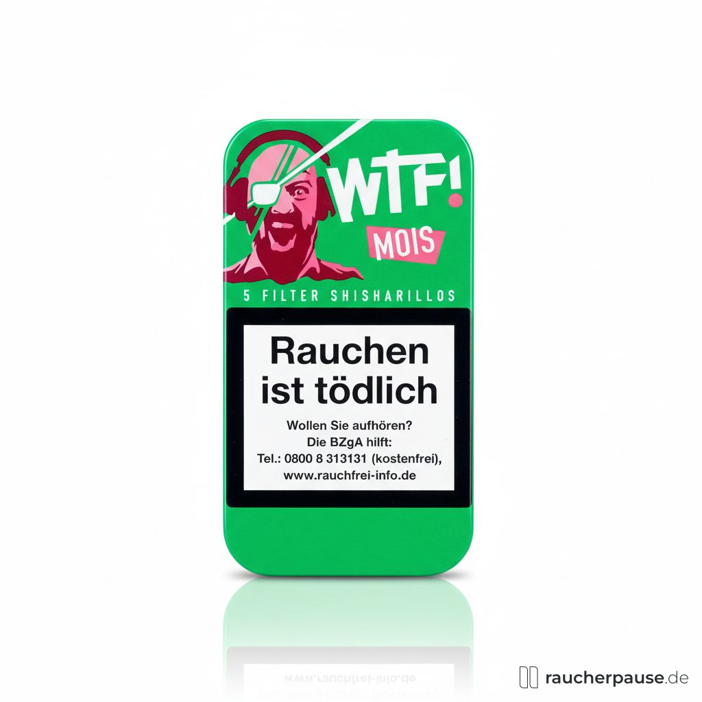 WTF! Shisharillo Mois | 5er Pack | Wassermelonenaroma | Ecuador Shade Deckblatt