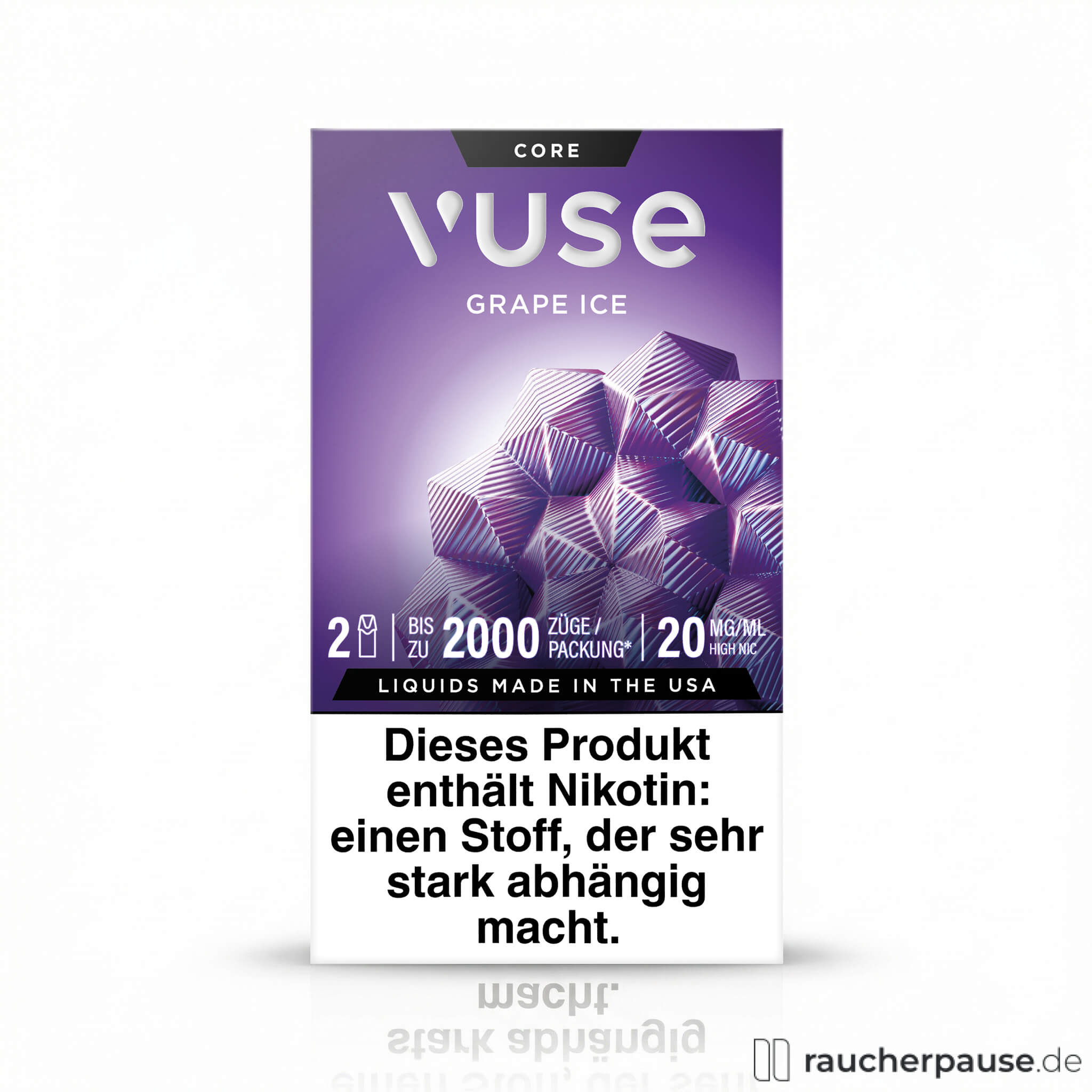 Vuse Pods Grape Ice | 20 mg/ml Nikotin | 2 Pods | Traube & Ice