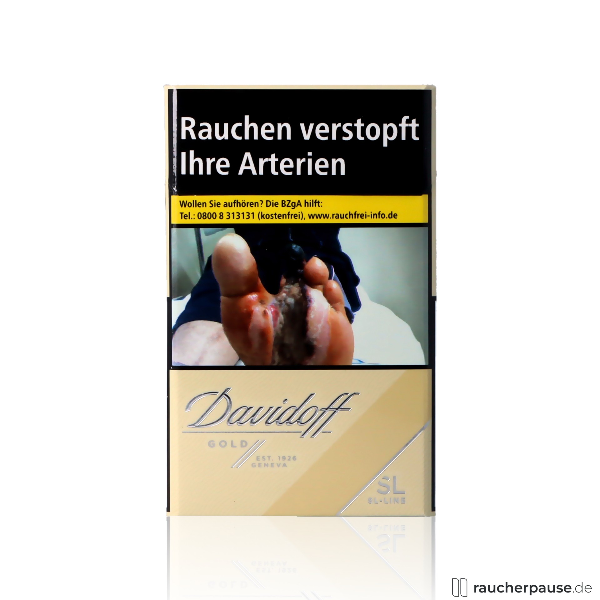 Davidoff Gold SL-Line Zigaretten | 20 Stk. pro Packung | Slim Format | Vollmundiges Aroma