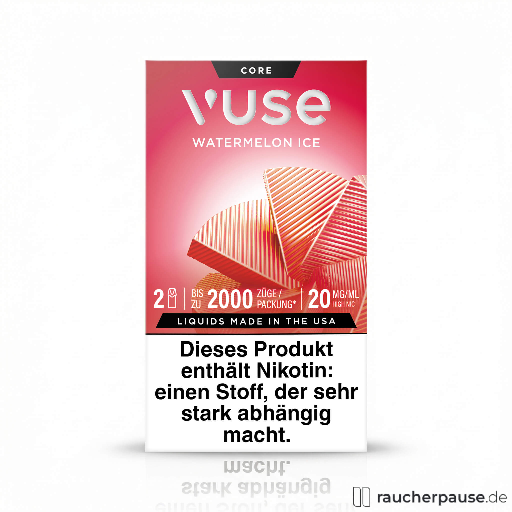 Vuse Pods Watermelon Ice | 20 mg/ml Nikotin | 2 Pods | Wassermelone & Ice