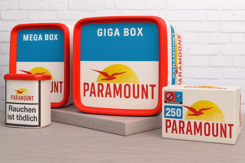 Paramount Tabak Sorten vor weißer Steinmauer