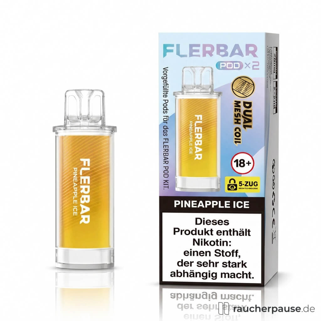 Flerbar Pineapple Ice Prefilled Pods | 2 Stück | 20 mg/ml Nikotin