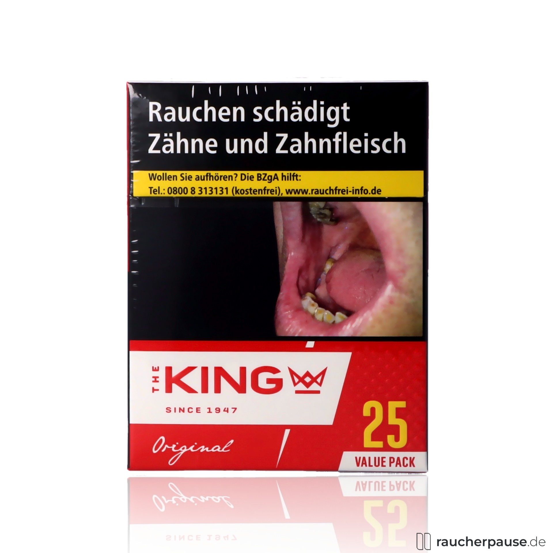 The KING Red Value Pack Zigaretten | 25 Stk. pro Packung | Intensives Aroma The KING Red Value Pack Zigaretten | 25 Stk. pro Packung | Intensives Aroma