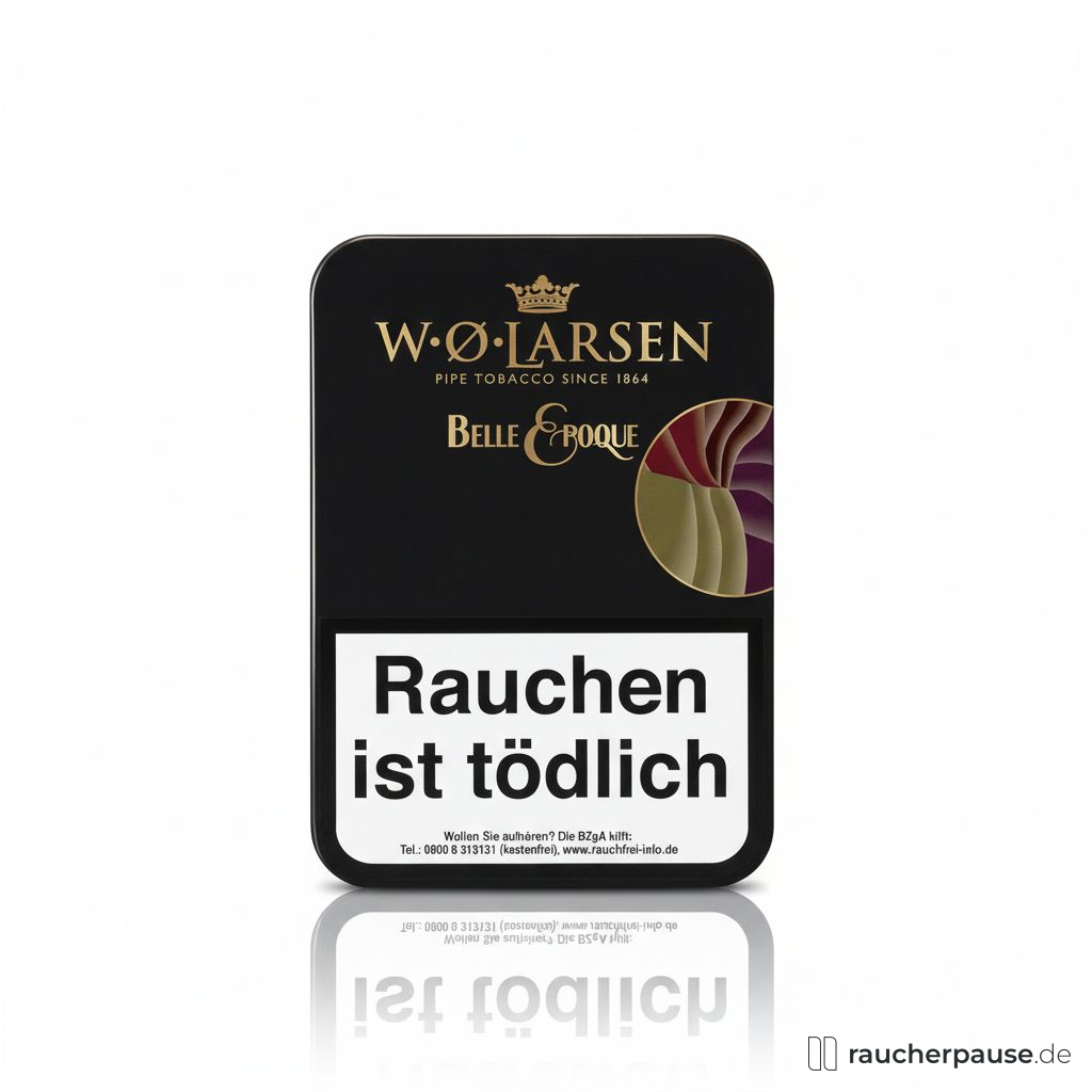 W.O. Larsen Belle Epoque Pfeifentabak | 100g Dose | Exotisches Aroma: Rum, Mango, Maracuja, Vanille