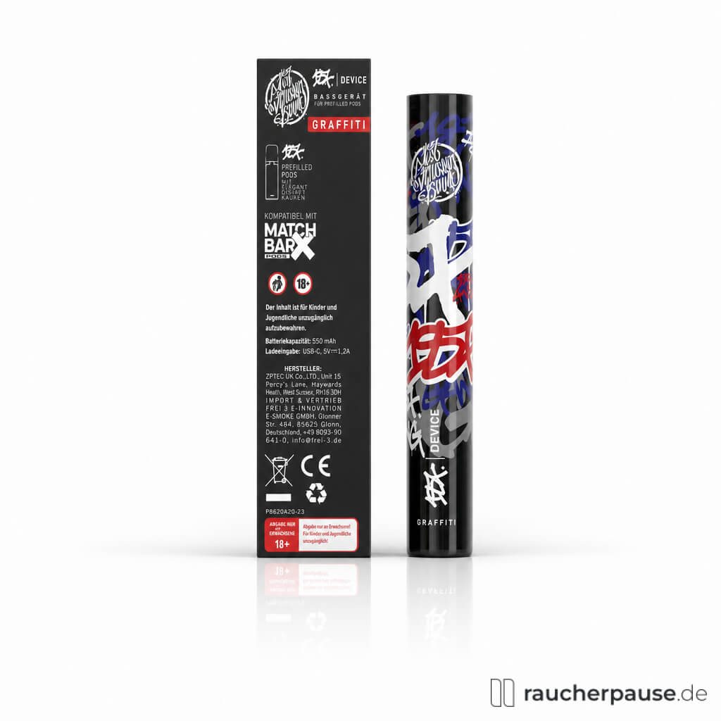 187 Strassenbande E-Zigarette GRAFFITI | 500mAh Akku | USB-C, Kompakt