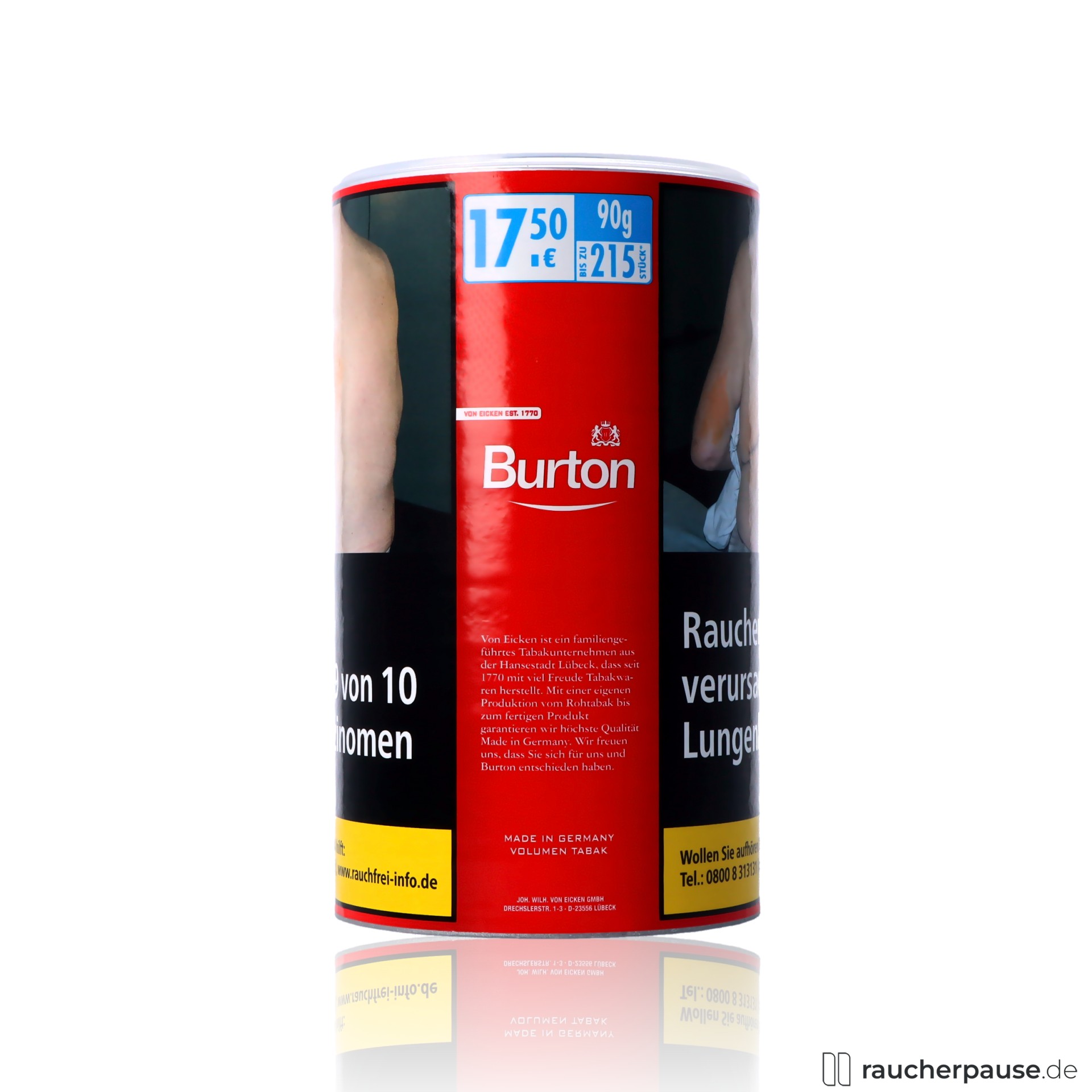 Burton Red XXL Volumentabak | 85g Dose | Burley, Virginia, Orient Mix