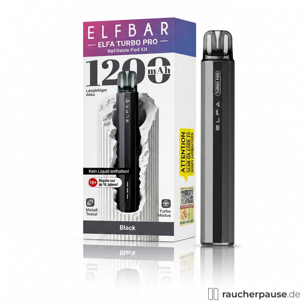 Elfbar Elfa Turbo Pro Akkuträger | 1200mAh | Black