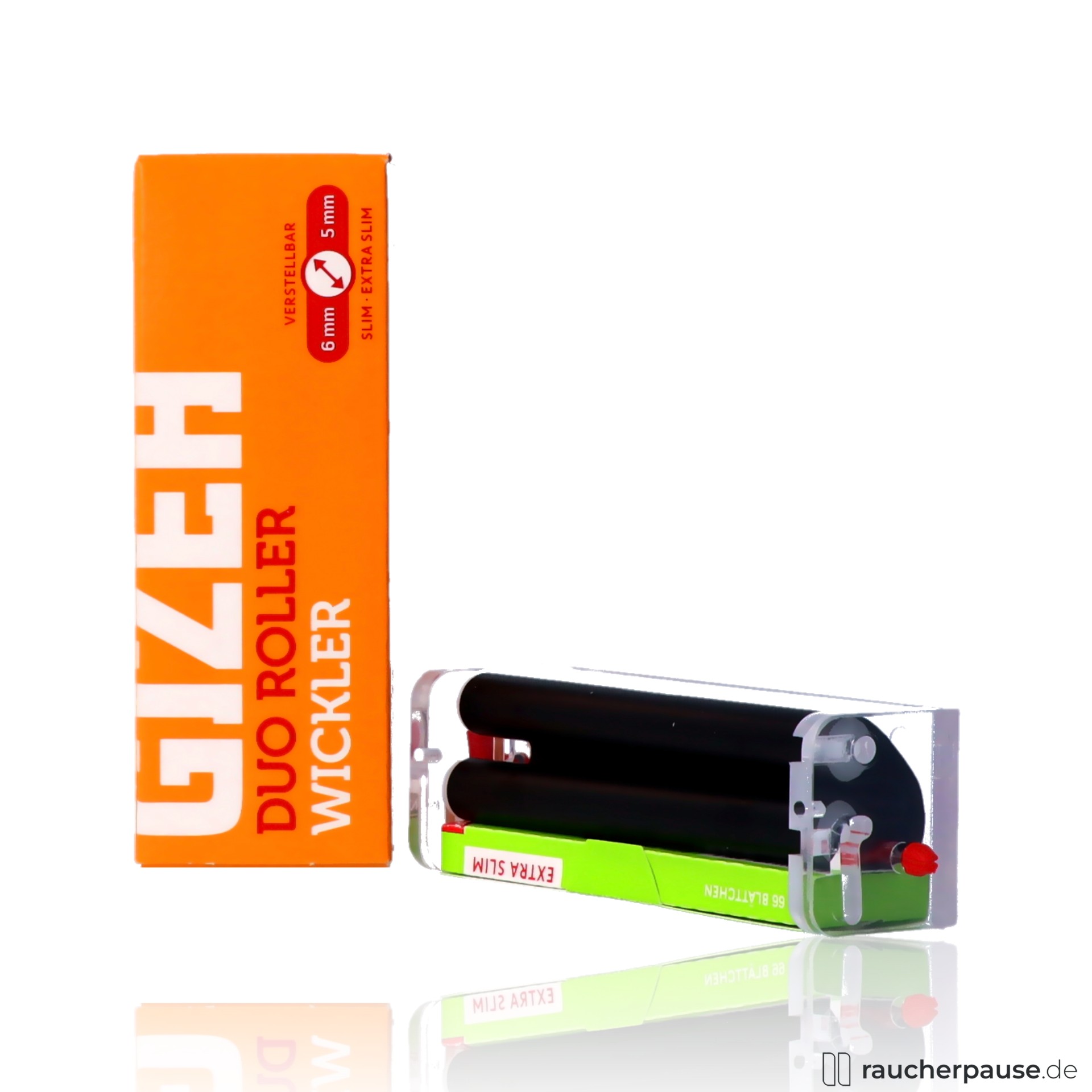 Gizeh DUO ROLLER | Zigarettenwickler | Verstellbare Filtergrößen 5mm & 6mm | Metall Design