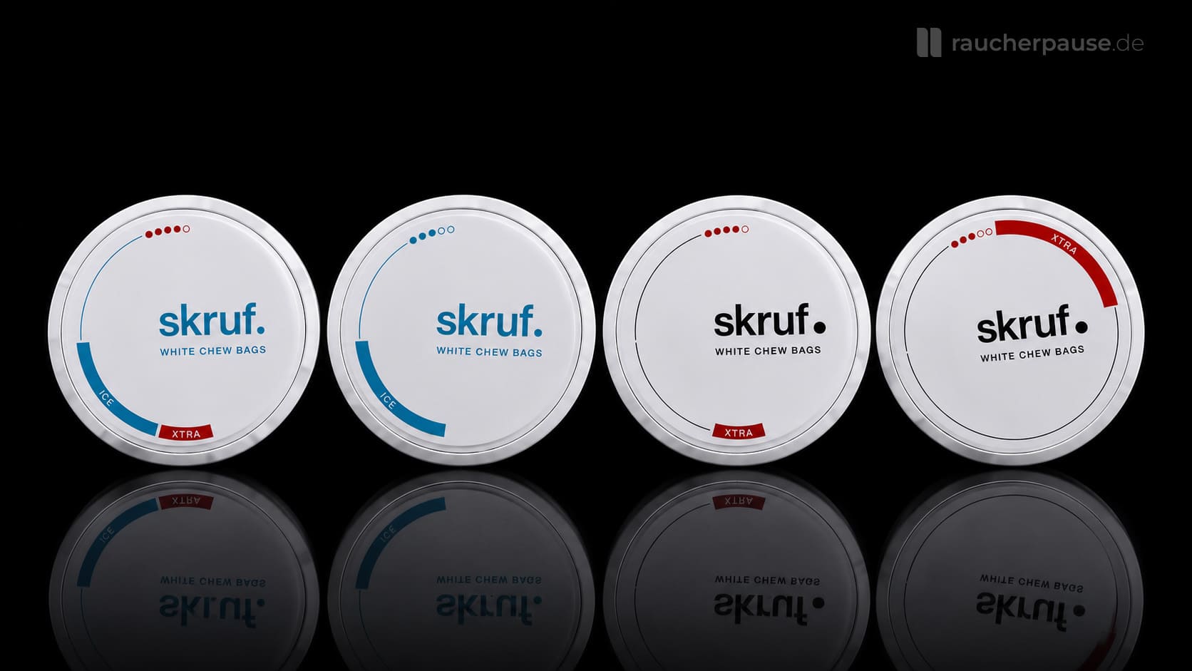 Skruf und White Nikotin Pouches im Bannerbild