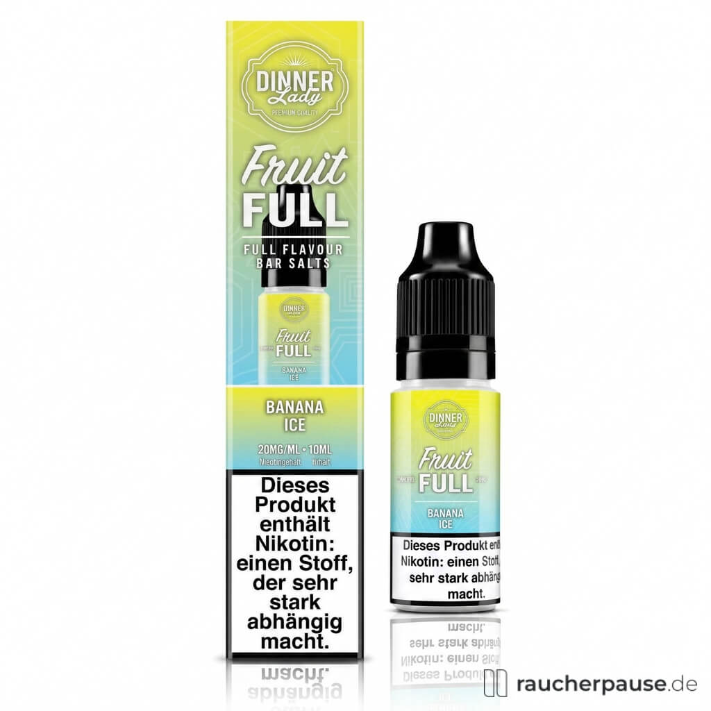 Dinner Lady Fruit Full Banana Ice Nikotinsalz Liquid | 20 mg/ml Nikotin | 10 ml