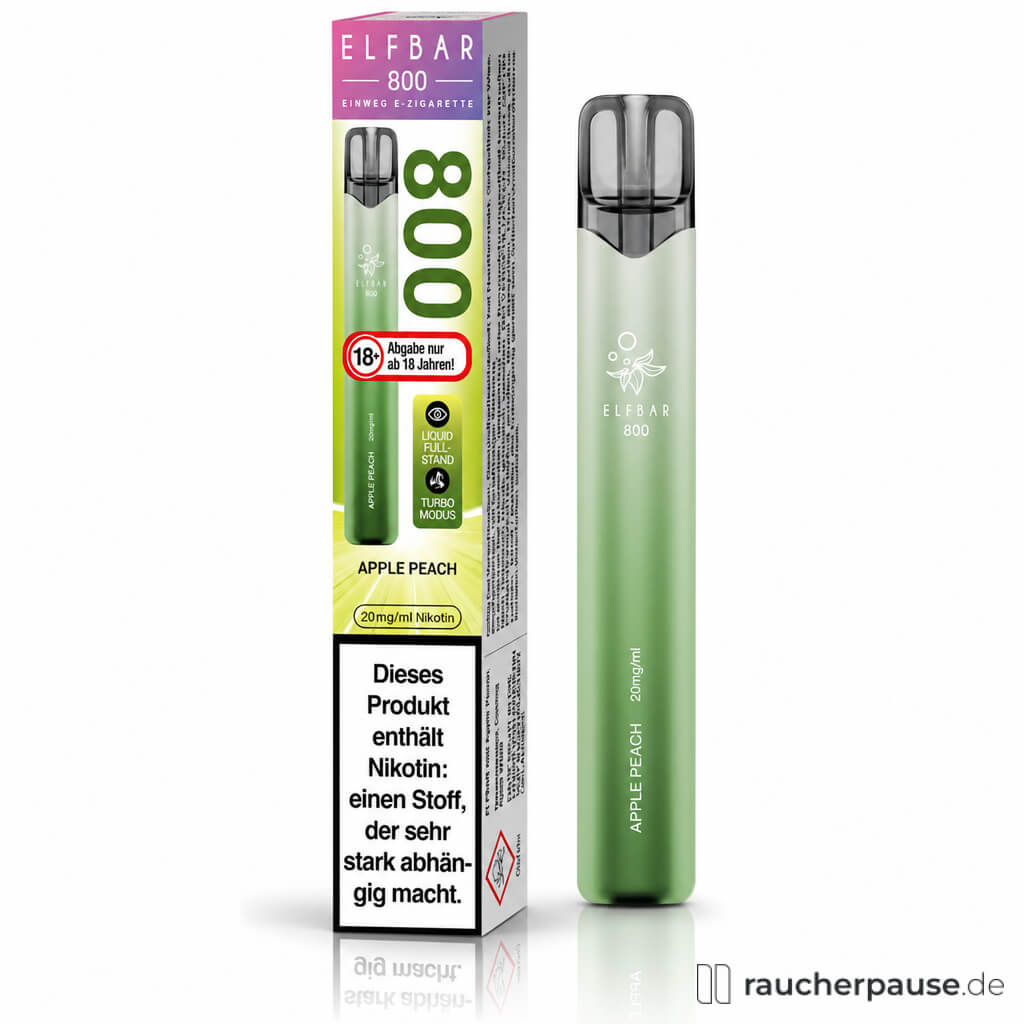 ELFBAR 800 Apple Peach Einweg E-Zigarette | 20 mg/ml Nikotinsalz