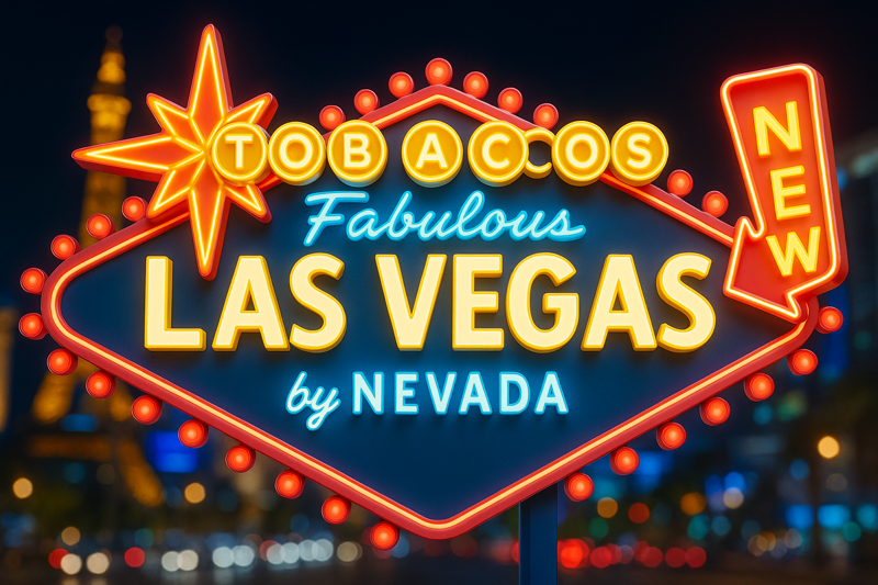 Las Vegas Zigaretten Logo in 3-D Design