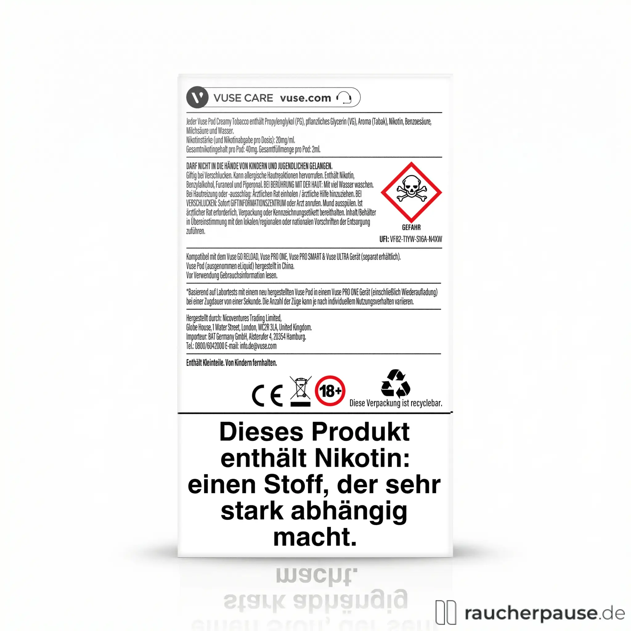 Vuse Pro Smart Ldt Nicht Vuse Pods 2er Pack jetzt online kaufen Vuse Pro Smart Ldt Nicht Vuse Pods 2er Pack jetzt online kaufen