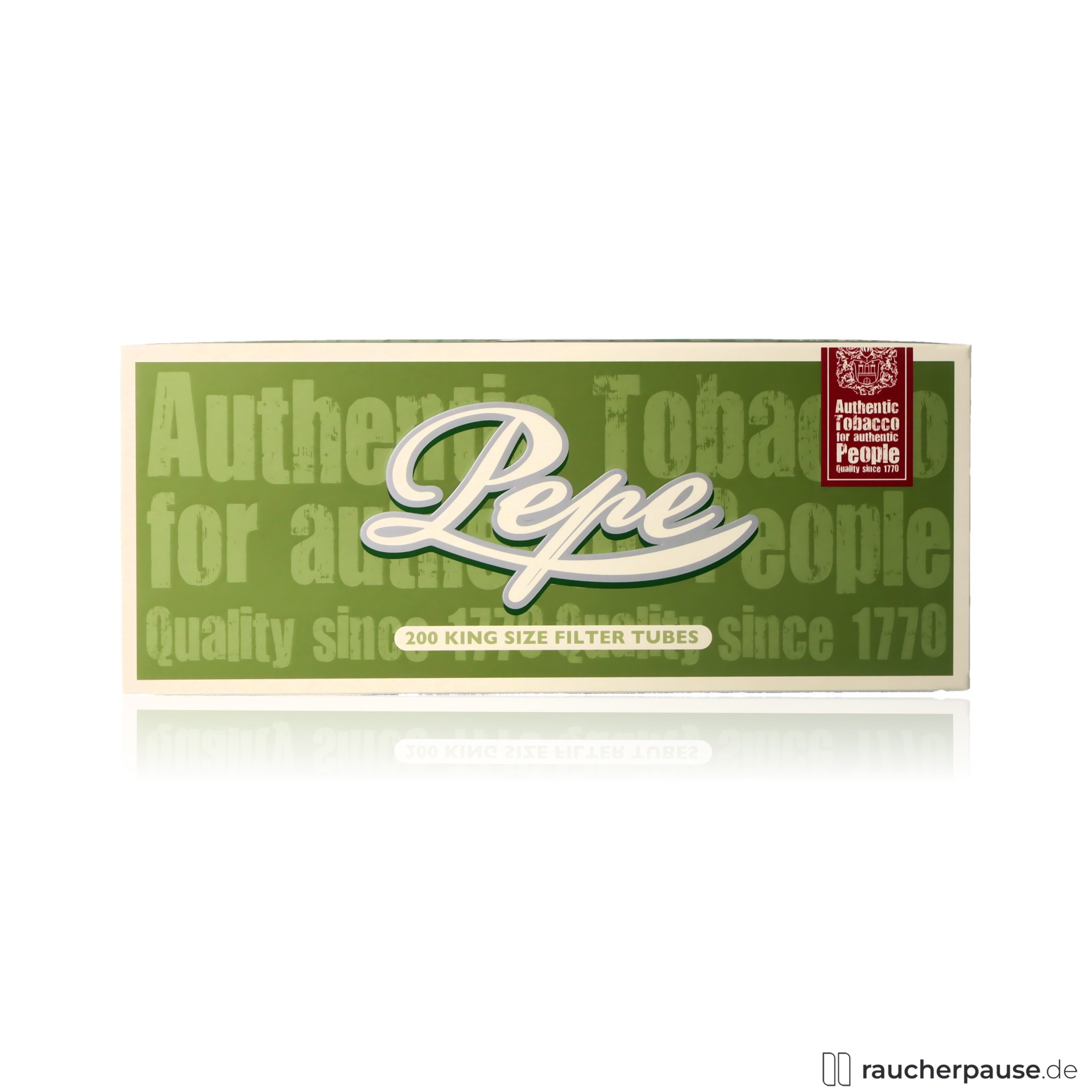 Pepe King Size Filterhülsen | 200 Stück | Perfekt für Volumen- und Stopftabak