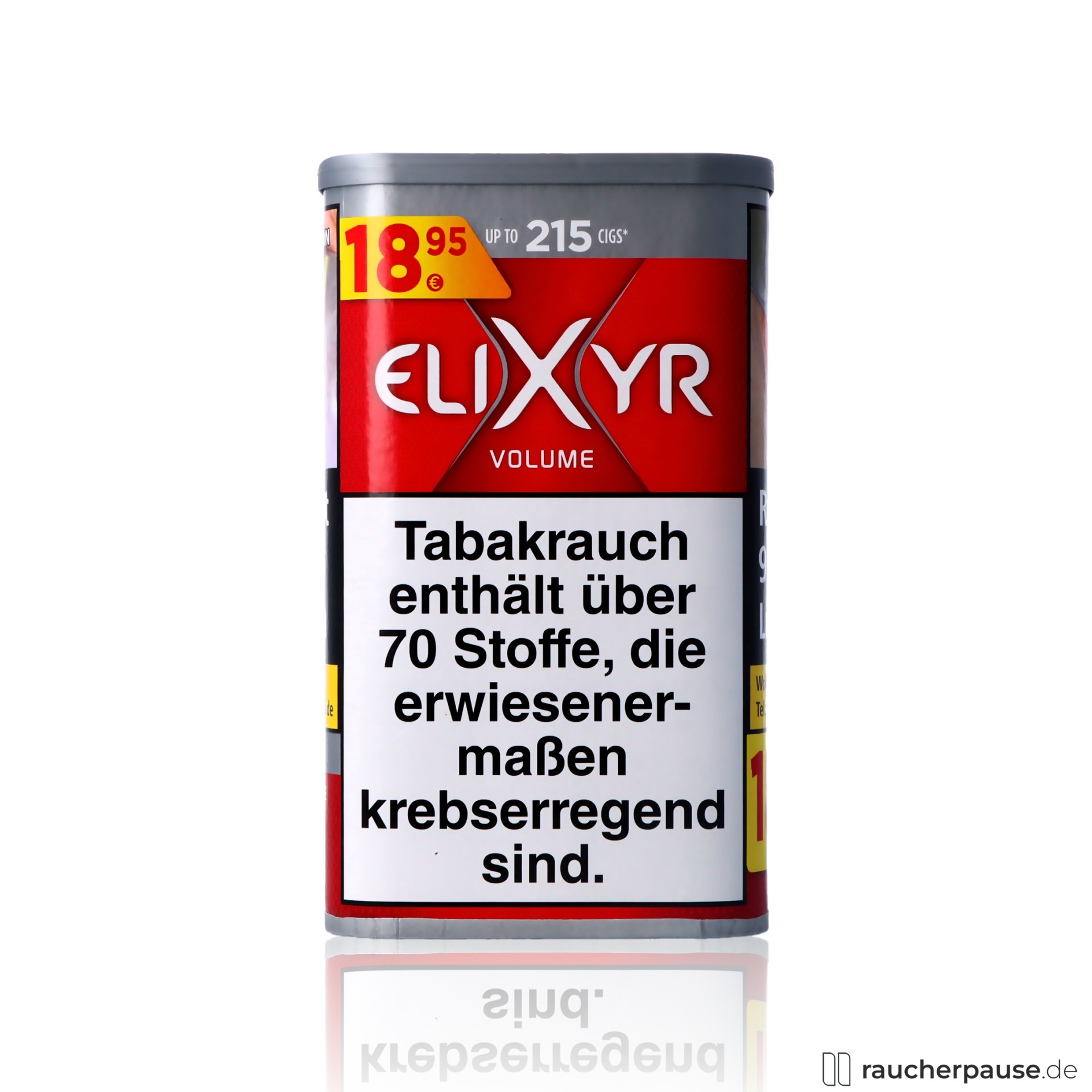 Elixyr Rot Volumentabak | 97g Dose | Kräftig & Würzig | American Blend