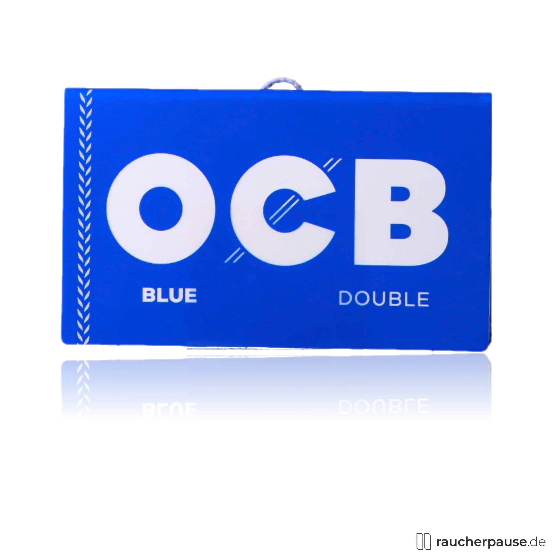 OCB Blau Doppel Drehpapier | 100 Blättchen | Dünn & Geschmacksneutral | Mit Gummizug