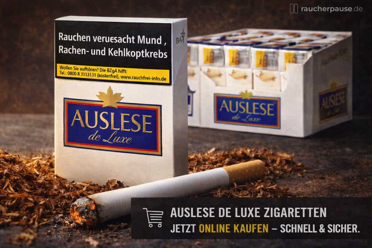 Auslese de Luxe Zigaretten kaufen – Stange und 20er Packung im Überblick