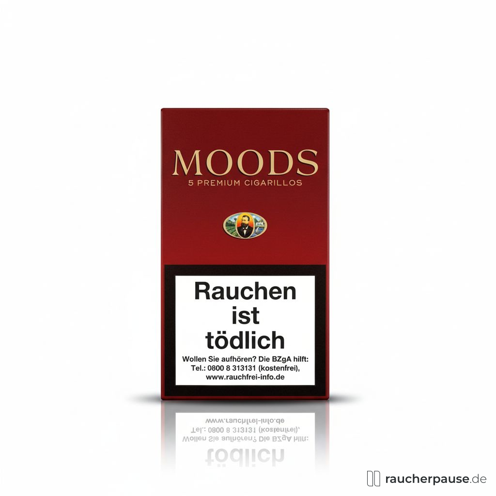 Dannemann Moods Cigarillos | 5er Pack | Vanille & Frucht | Ohne Filter | 73mm
