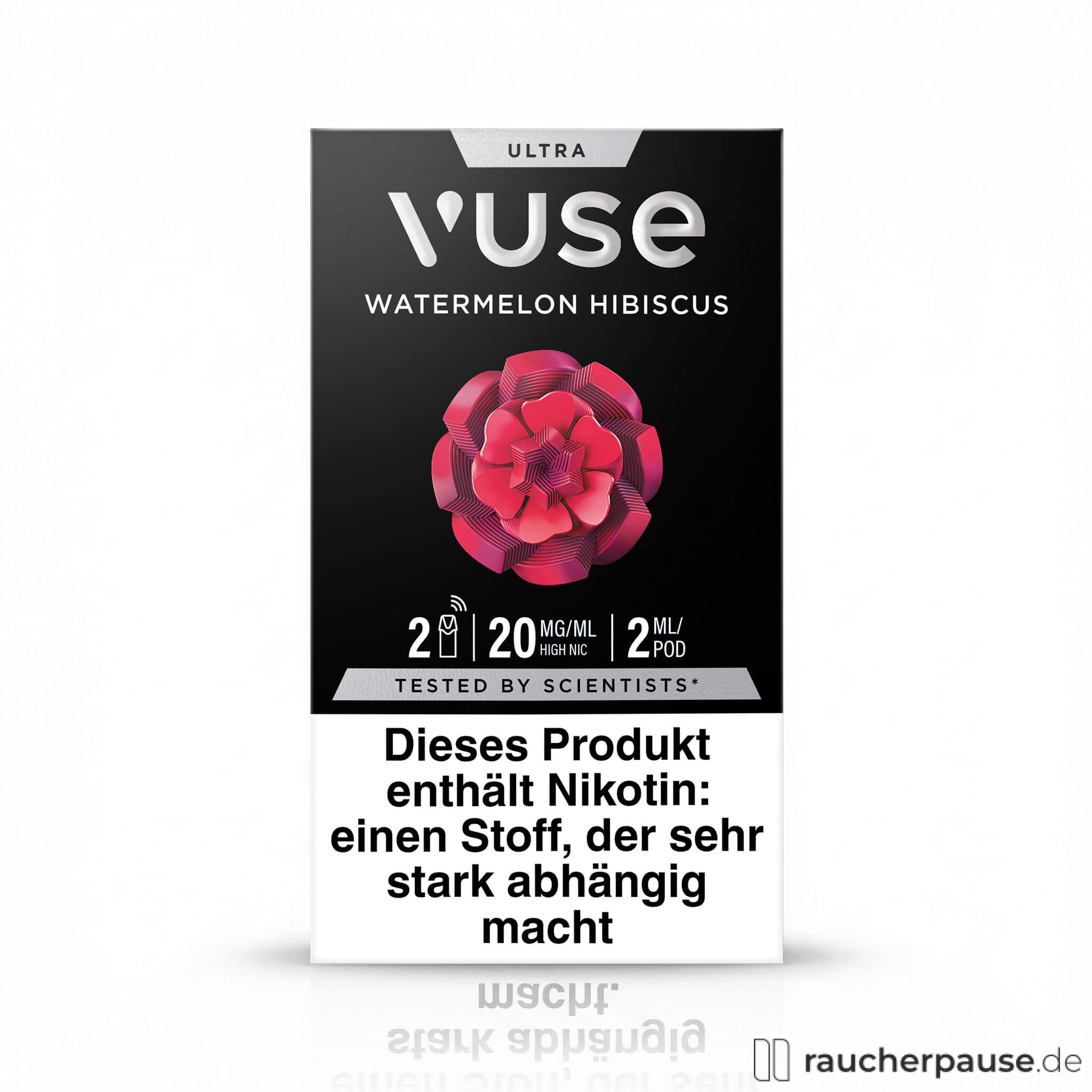 Vuse Ultra Pods Watermelon Hibiscus | 2x2 ml | 20 mg/ml Nikotin| kompatibel mit Vuse Ultra/Pro One/Go Reloaded