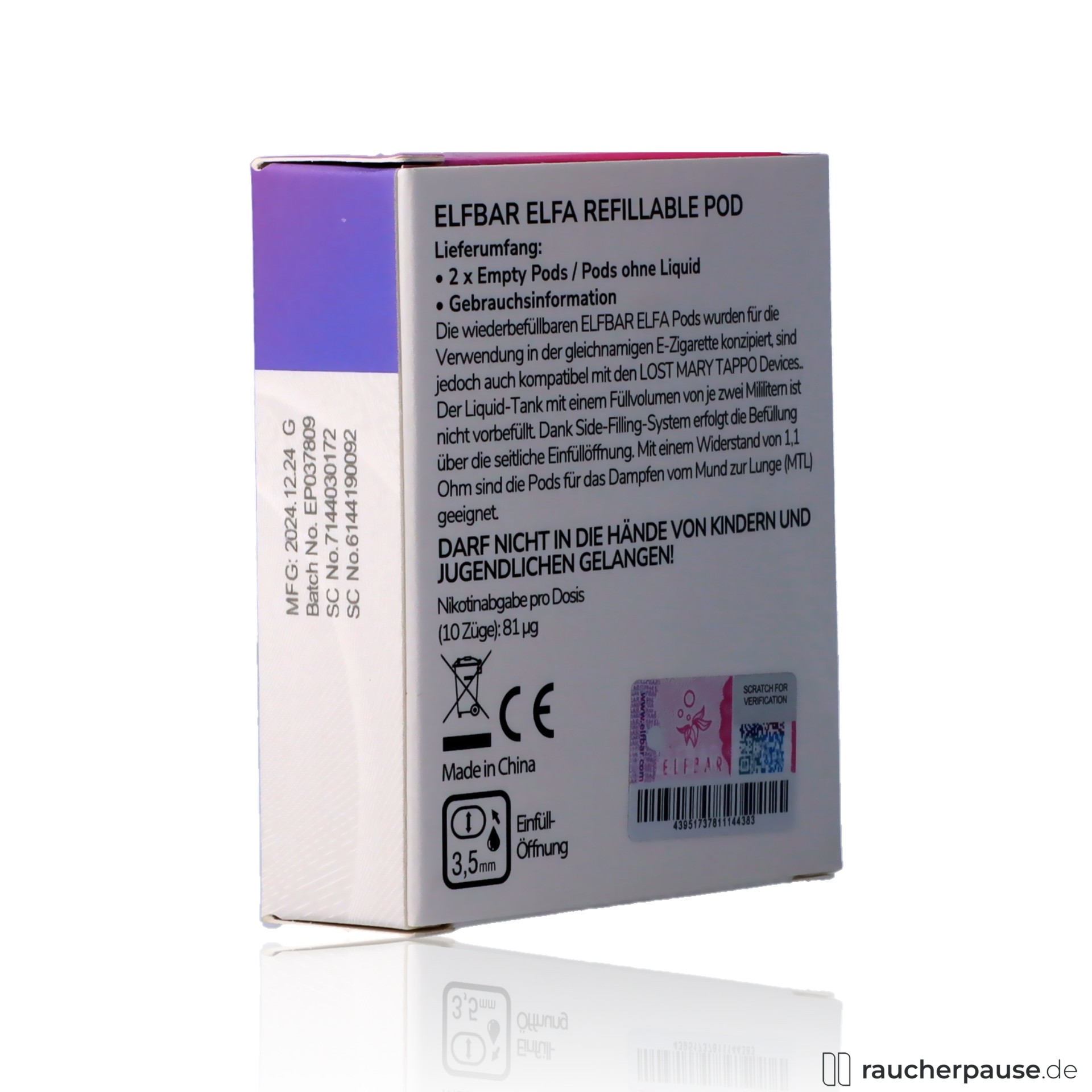ELFBAR ELFA Leer-Pods: 1.1 Ohm & Auslaufsicher kaufen ELFBAR ELFA Leer-Pods: 1.1 Ohm & Auslaufsicher kaufen