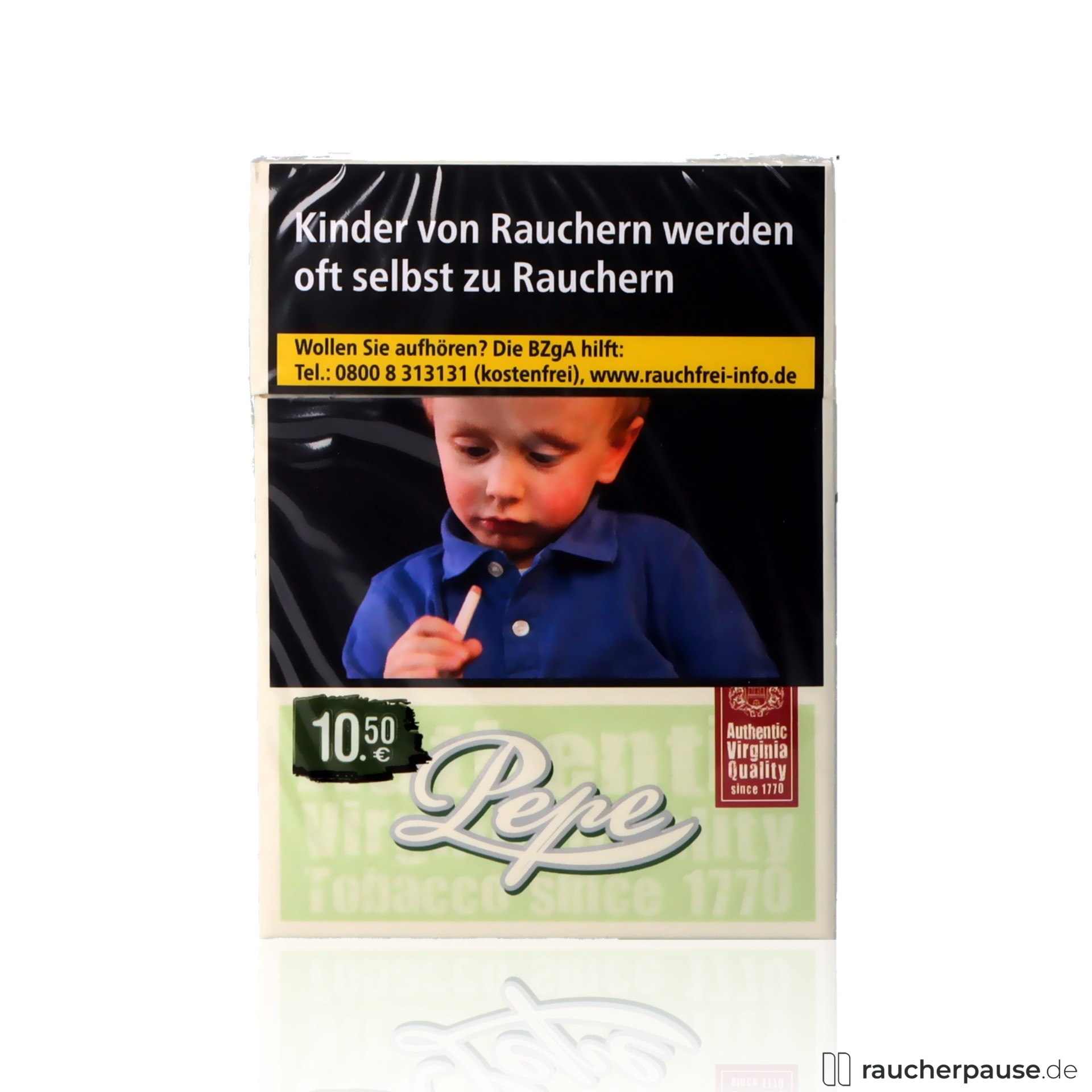 Pepe Bright Green Zigaretten | 30 Stk. pro Packung | 100% Virginia Tabak ohne Zusatzstoffe