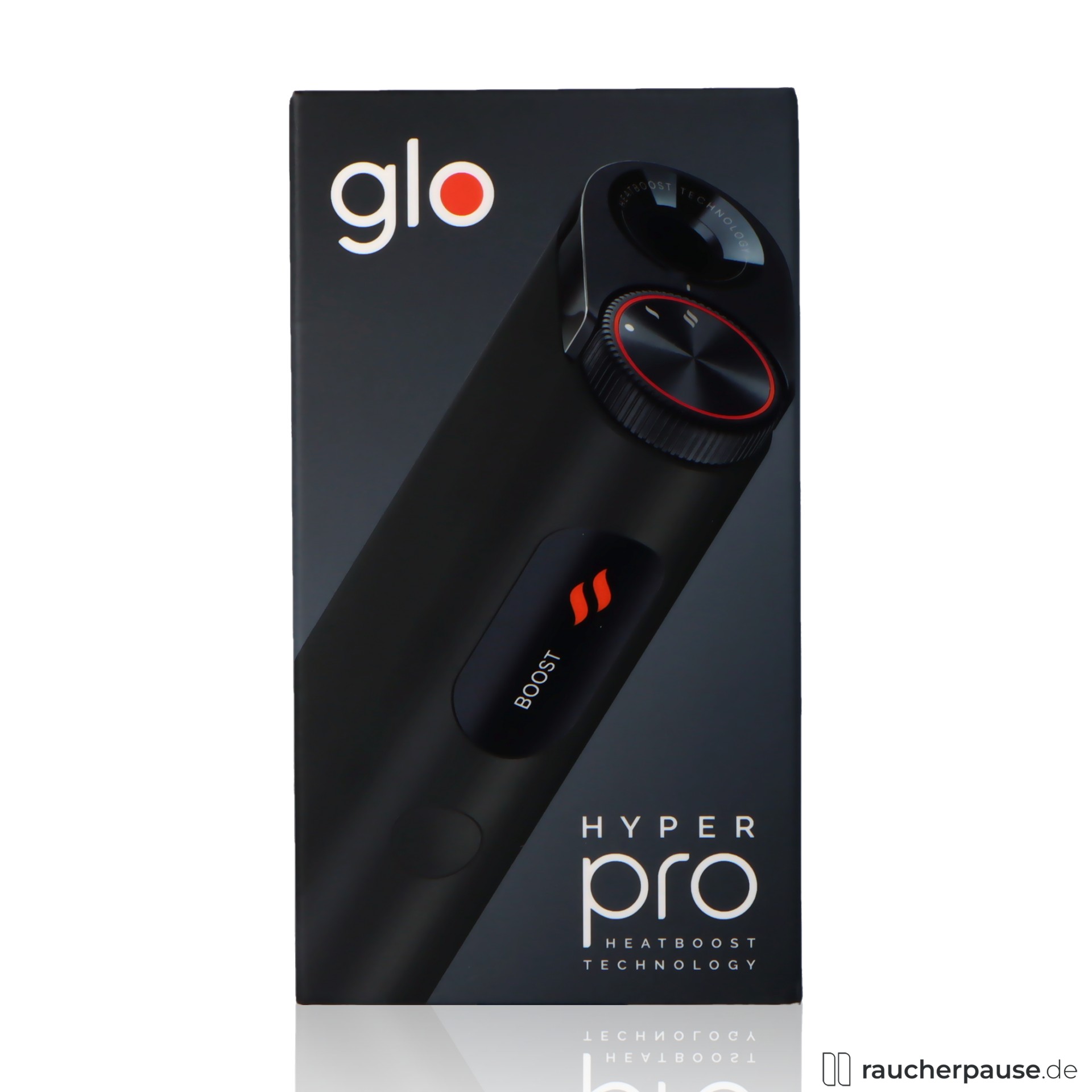 glo Hyper Pro Tabakerhitzer | Obsidian Black Schwarz | Leicht & Kompakt | Bis zu 20 Sessions glo, glo hyper x2 air tabakerhitzer obsidian black schwarz leicht kompakt bis zu sessions , packshot hinterseite
