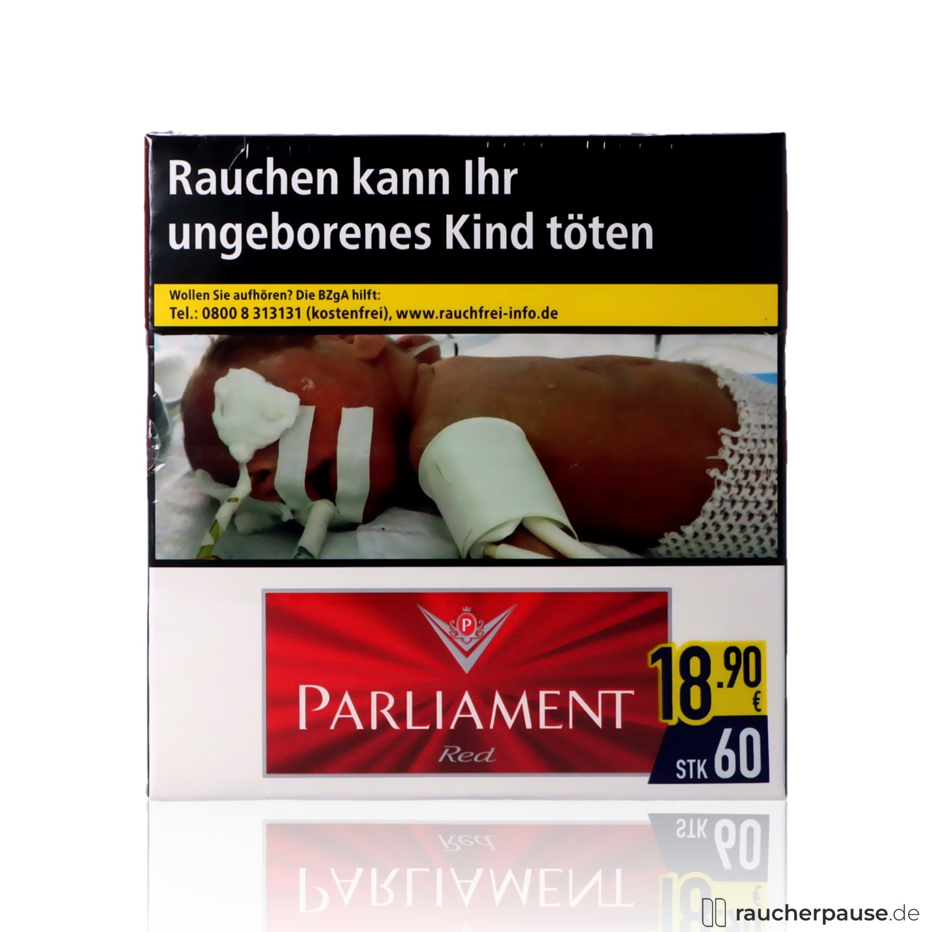 Parliament Red 7XL Zigaretten | 60 Stk. pro Packung | Intensiver Geschmack & Recessed Filter