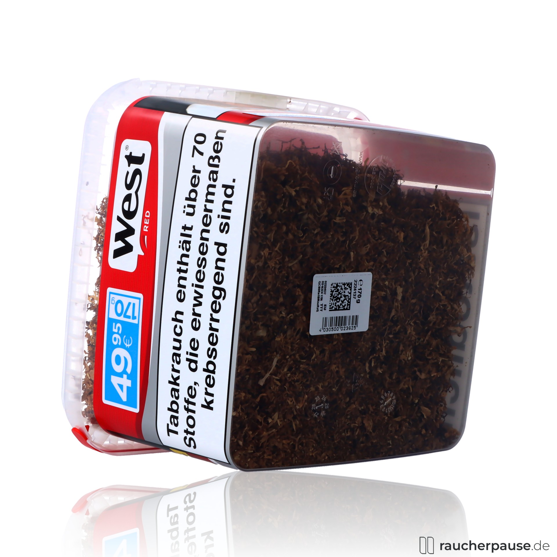 west red volumentabak giga box kraeftig wuerzig american blend , packshot seitlich