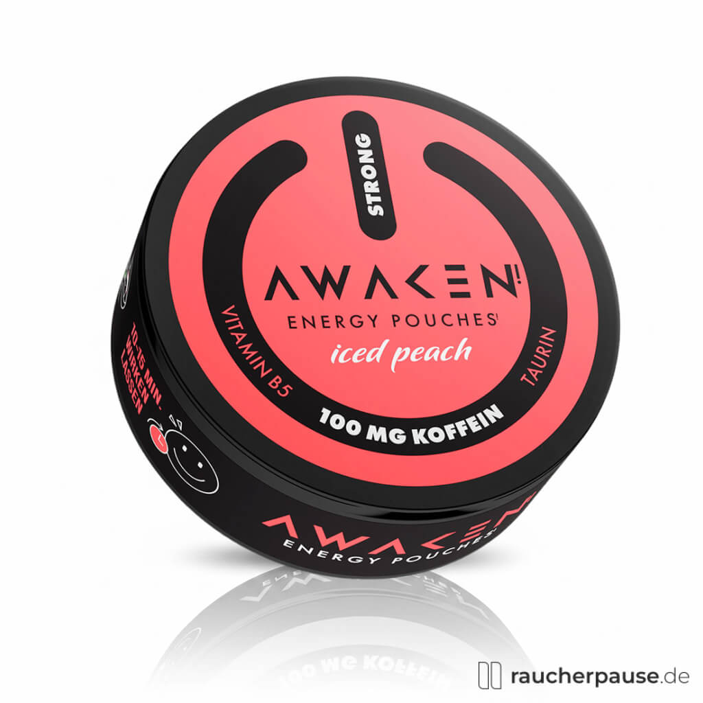 Awaken Mandarin Energy Pouches mit 100 mg Koffein pro Beutel