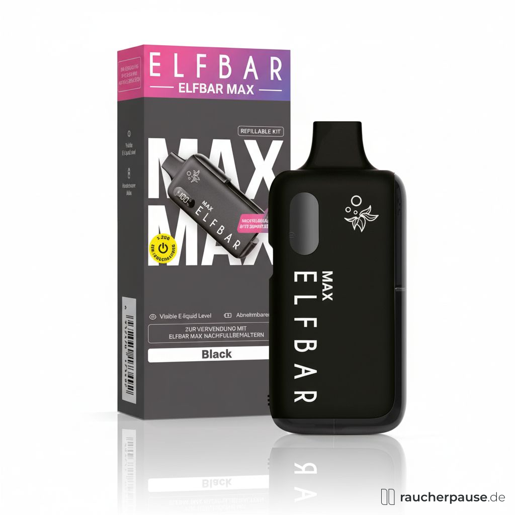 Elfbar Max Schwarz Pod-System | 650mAh Akku | Kompakt & Leistungsstark