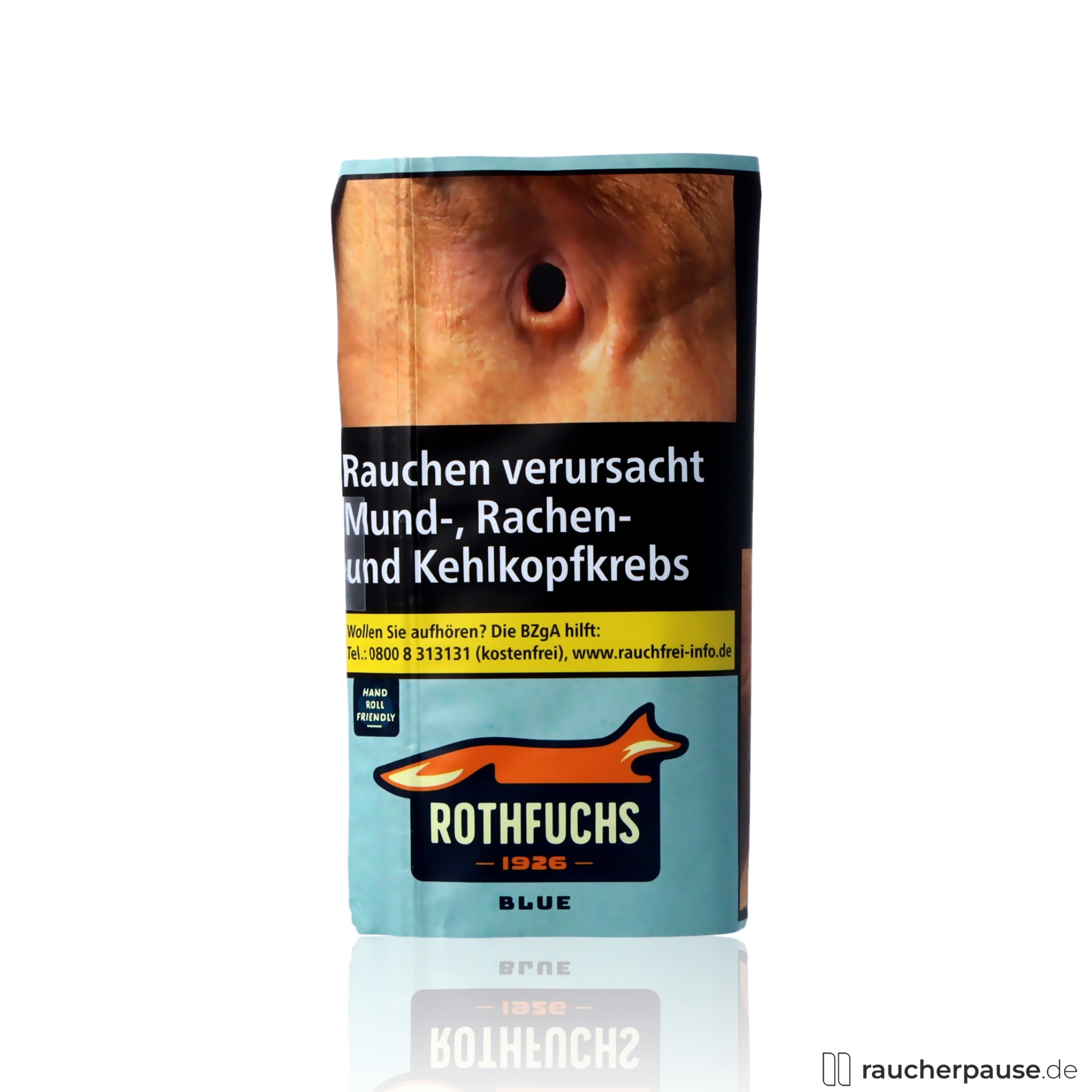 Rothfuchs Blau Feinschnitt | Drehtabak 30g | Handentrippt & ausgewogen
