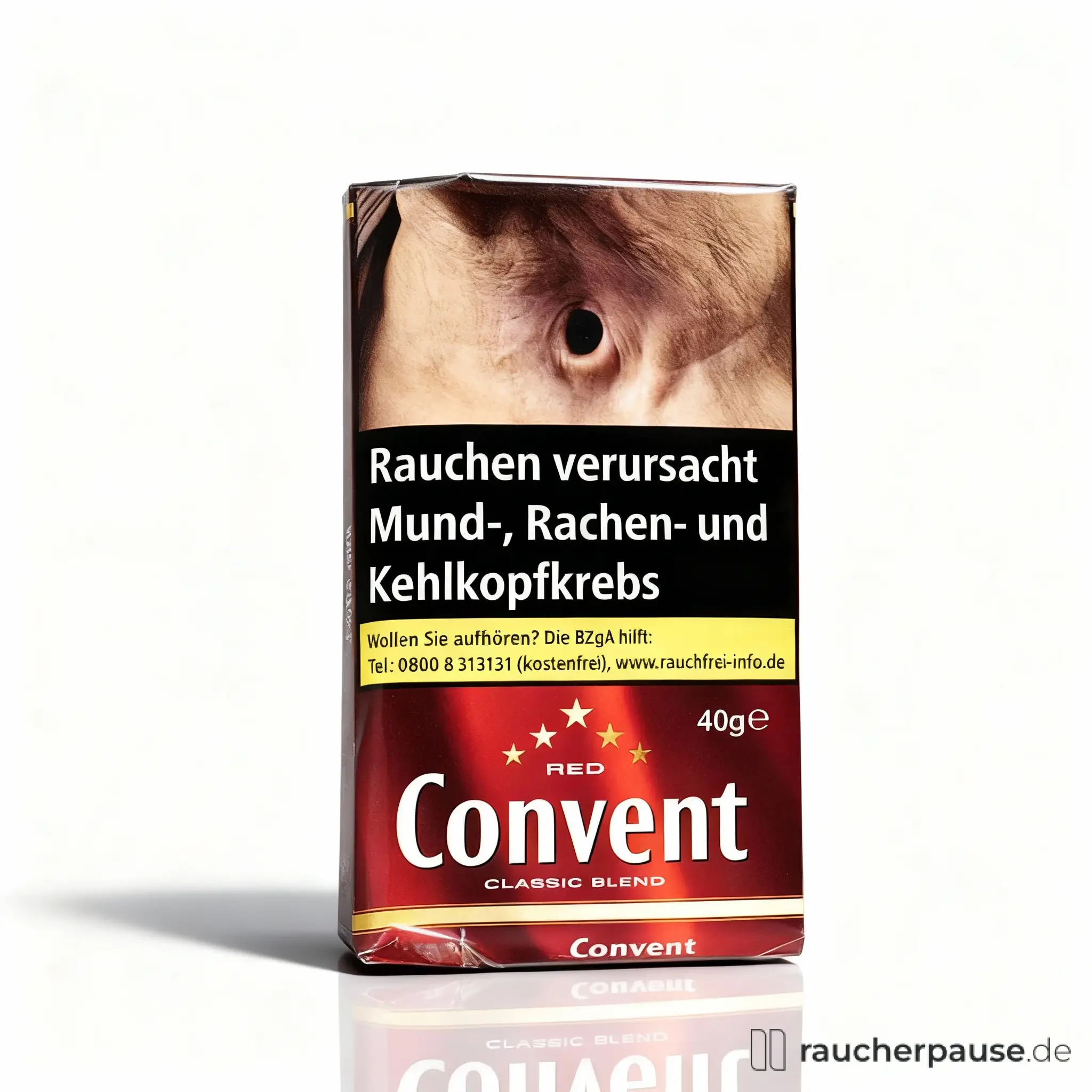 Convent Red Drehtabak Pouch | 30g | Vollmundiger American Blend für kräftigen Genuss