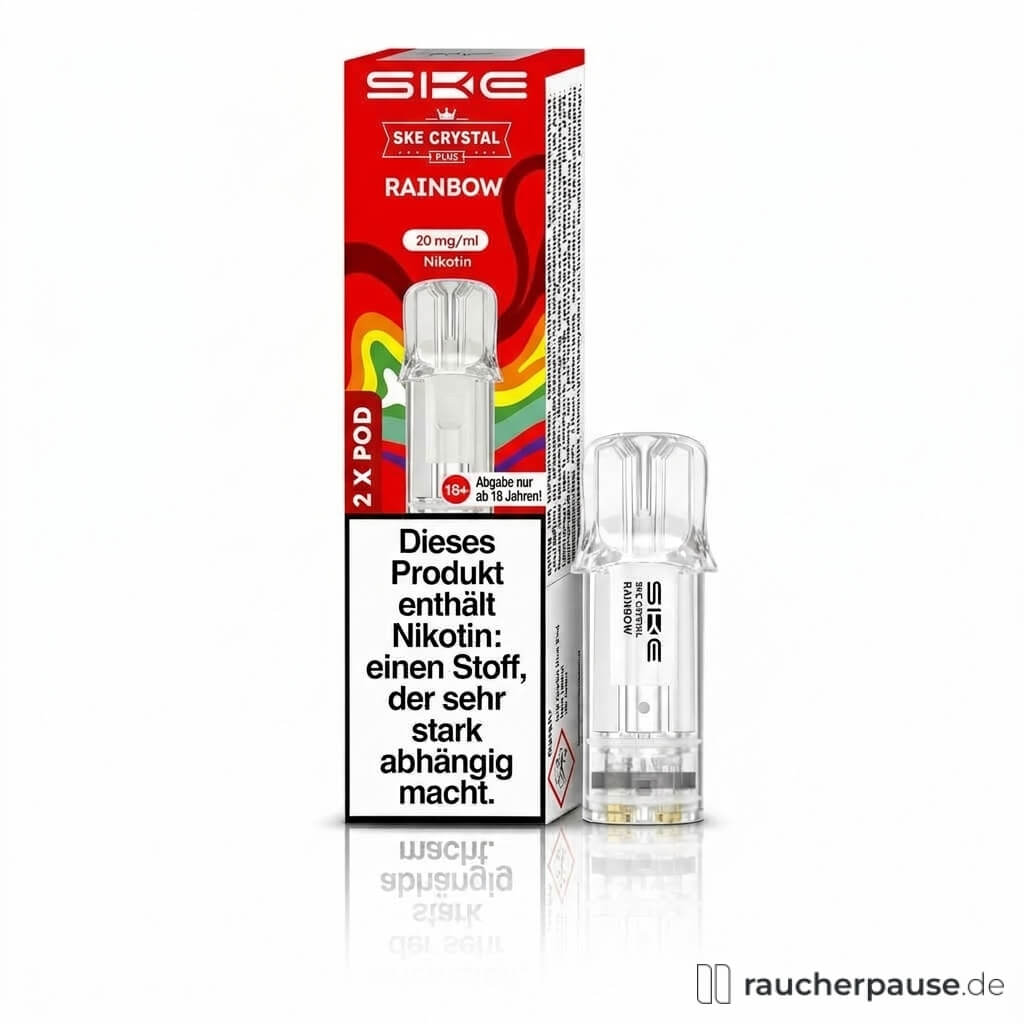 SKE Crystal Plus Rainbow Prefilled Pods | 2 Stück | 20 mg/ml Nikotin