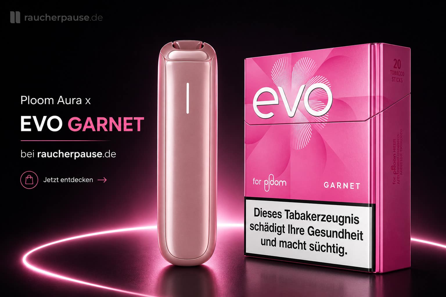 Ploom Aura x EVO Garnet Tabaksticks