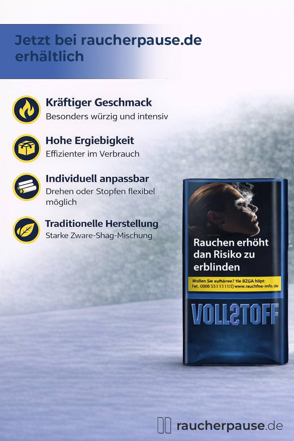 Vollstoff Tabak Vorteile – kräftiger Geschmack und hohe Ergiebigkeit