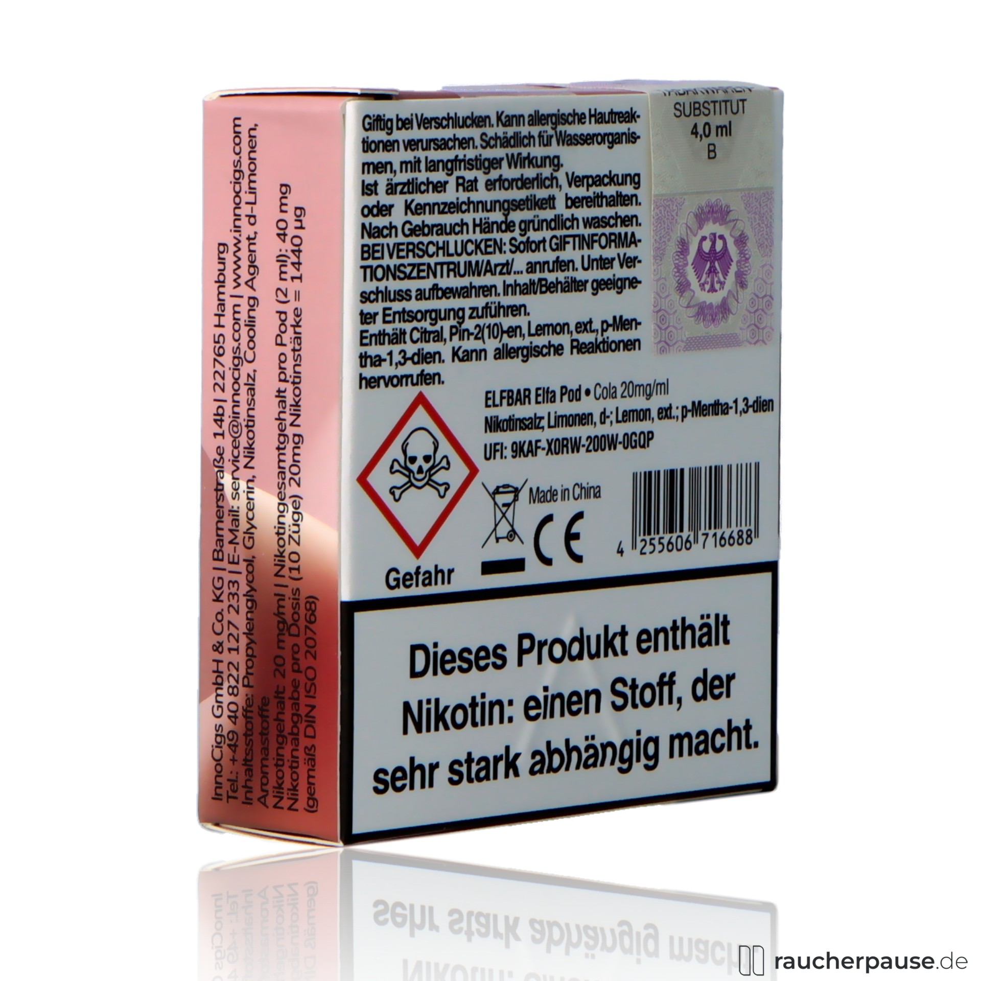 Elf Bar Elfa Cola Pods Prickelnder Geschmack ab 6,20 Elf Bar Elfa Cola Pods Prickelnder Geschmack ab 6,20