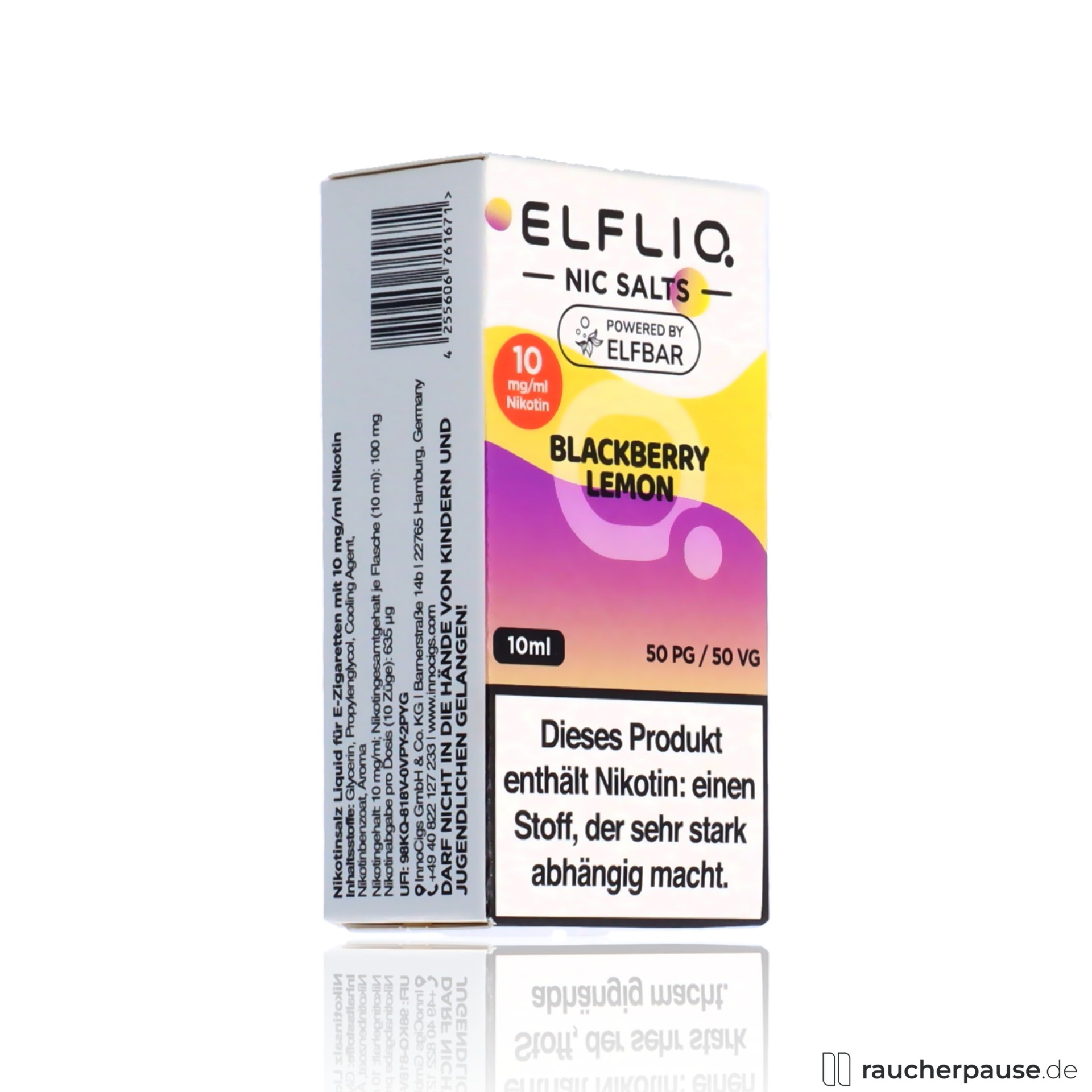 ELFBAR ELFLIQ Blackberry Lemon | 10mg Nikotinsalz | 10ml Liquid für E-Zigaretten