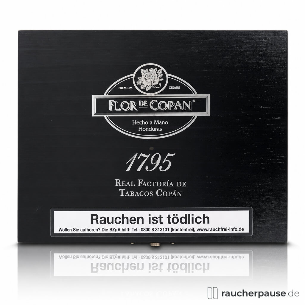 Flor de Copán 1795 Zigarren in schwarzer Holzkiste